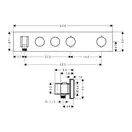 Термостат для душу Axor Showersolutions Select 600/90 на 2 функції, хром (18355000)