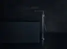 Смеситель напольный для ванны, алмазная резка Axor Edge (цвет - матовый чёрный хром), с душевым гарнитуром (46441340) фото 2 Aquada.com.ua