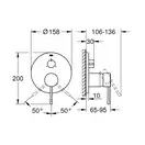Grohe Essence New Смеситель скрытого монтажа, хром (24092001)