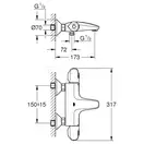 Grohe Grohtherm 1000 New Термостат для ванны, хром (34155003)