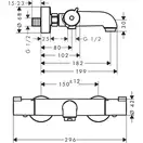 Hansgrohe Ecostat 1001 CL Термостат для ванни, хром (13201000)