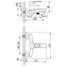 IMPRESE LIDICE смеситель для ванны, хром, 35 мм (10095) фото 2 Aquada.com.ua