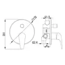 IMPRESE KRINICE смеситель скрытого монтажа для ванны (VR-10110(Z)) фото 2 Aquada.com.ua