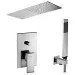 Душевая система Paffoni Shower скрытого монтажа со смесителем с верхним душем 500x220 мм (хром) (DS2Slim)