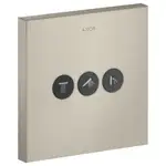 Вентиль скрытого монтажа для 3 потребителей Axor ShowerSelect (цвет - матовый никель) (36717820)