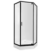 Набір Qtap душова кабіна Scorpio BLA10995-AC6 Clear + піддон Leoscorp 309915 (SCOBLA10995AC6LEOSCO309915)