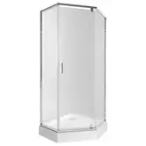 Набір Qtap душова кабіна Scorpio CRM10995-AC6 Clear + піддон Leoscorp 309915 (SCOCRM10995AC6LEOSCO309915)