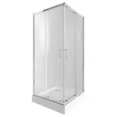 Набір Qtap душова кабіна Taurus CRM1099SC6 Clear + піддон Unisquare 309915 (TAUCRM1099SC6UNIS309915)