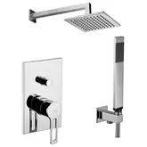 Душевая система Paffoni Shower скрытого монтажа со смесителем с верхним душем 200x200 мм (цвет - хром) (DS2Quadro)