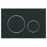 Geberit Sigma20 Клавиша смыва, черный матовый/хром (115.882.14.1)