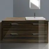 Тумба Duravit 2nd Floor 1580х810 мм левая, натуральный шпон - эбеновое дерево (2F6426L5959)