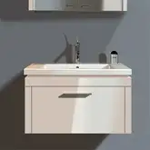 Тумба подвесная Duravit 2nd Floor 780 х 490 мм (покрытие - белый глянец) (2F644708585)