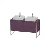 Комплект мебели тумба с консолью и 2 раковинами Duravit XSquare 140 х 55 см (XS4926B9494+XS063GB9494+0454600000)