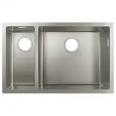 Hansgrohe S71 S719-U655 Кухонная мойка, 2 чаши, сталь (43429800)