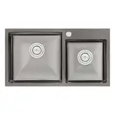 Кухонна мийка Qtap S7843BL Black 2.7/1.0 мм (QTS7843BRPVD10)