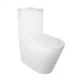Унітаз-компакт Qtap Stork безобідковий з сідінням Soft-close QT15222178W