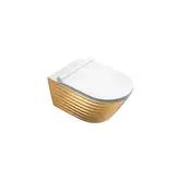 Унитаз подвесной Newflush (безободковый) Catalano Gold & Silver с сиденьем Soft Close (1VS55RZEBO+5SCSTP000)
