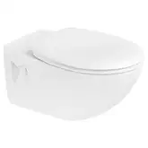 Унитаз подвесной с вертикальным смывом Duravit Duraplus с сиденьем для унитаза Soft Close (2547090000+0064290000)