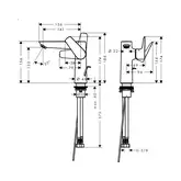 Hansgrohe Talis E 150 Змішувач для умивальника, хром (71754000)
