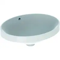 Geberit VARIFORM умывальник встраиваемый, овальной формы, 50*40см, с переливом, глазурованный снизу (500.709.01.2)