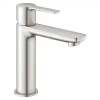 Змішувач для умивальника Grohe Lineare S-Size з донним клапаном, нержавіюча сталь (23106DC1)