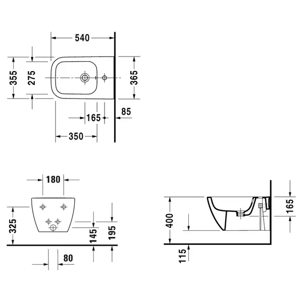 Биде подвесное Duravit Happy D.2, антрацит матовый (2258151300) фото 3 Aquada.com.ua Биде подвесное Duravit Happy D.2, антрацит матовый (2258151300) фото 3 Aquada.com.ua