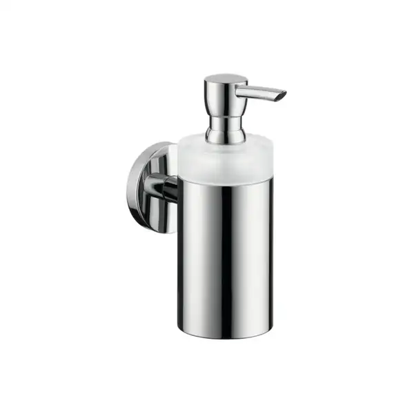 Дозатор для жидкого мыла Hansgrohe Logis (цвет - хром, стекло матовое), ёмкость 125 мл (40514000) фото 1 Aquada.com.ua Дозатор для жидкого мыла Hansgrohe Logis (цвет - хром, стекло матовое), ёмкость 125 мл (40514000) фото 1 Aquada.com.ua