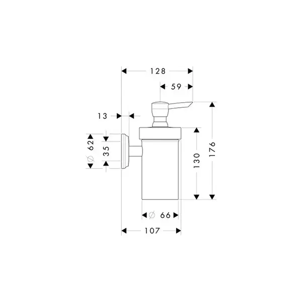 Дозатор жидкого мыла Hansgrohe Logis Classic (цвет - хром, керамика белая), емкость 125 мл (41614000) фото 2 Aquada.com.ua Дозатор жидкого мыла Hansgrohe Logis Classic (цвет - хром, керамика белая), емкость 125 мл (41614000) фото 2 Aquada.com.ua