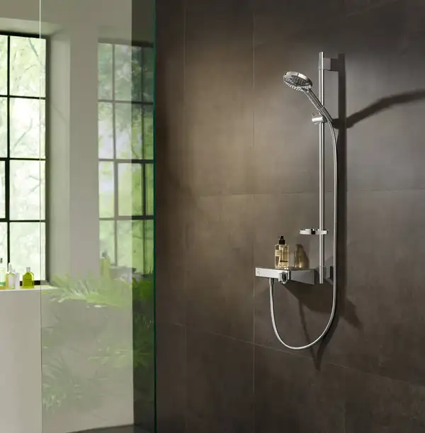 Душевой гарнитур Hansgrohe Raindance Select S PowderRain (цвет - хром), ручной душ 3 типа струи (27667000) фото 3 Aquada.com.ua