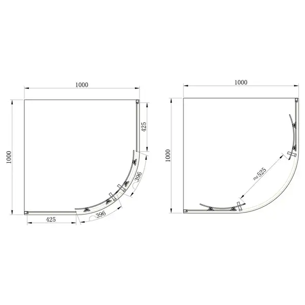 Душевая кабина Primera Frame 100 х 100 х 190 см (стекло серое) (SHQG51106) фото 2 Aquada.com.ua
