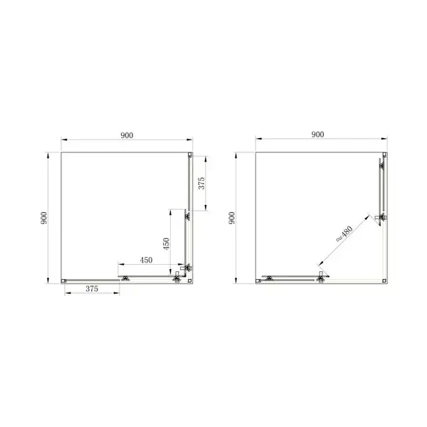 Душевая кабина Primera Frame 90 х 90 х h190 см (профиль - хром, стекло - прозрачное) (SHRC53906) фото 3 Aquada.com.ua