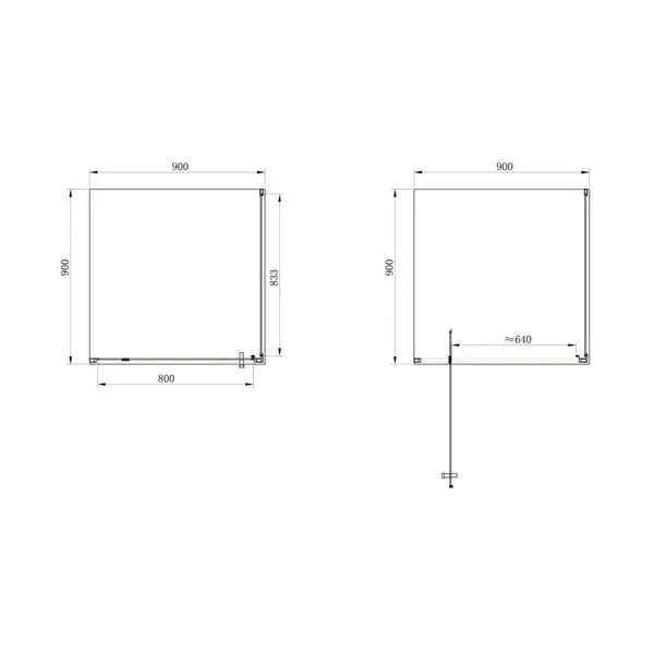 Душевая кабина Primera Frame 90 х 90 х h190 см (профиль - хром, стекло - "шиншилла) (SHRP56906) фото 4 Aquada.com.ua