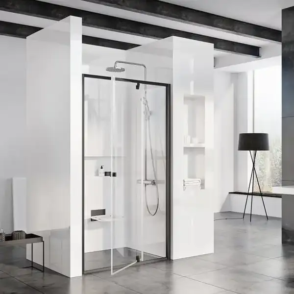 Душевая дверь Ravak Pivot PDOP2 100 х h1900 мм (профиль - чёрный, стекло - прозрачное) (03GA0300Z1) фото 1 Aquada.com.ua