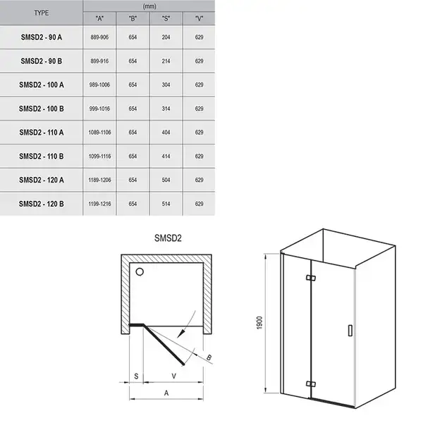 Душевые двери Ravak SmartLine SMSD2-90 (A) L (профиль - хром; стекло - Transparent (прозрачный)) (0SL7AA00Z1) фото 2 Aquada.com.ua Душевые двери Ravak SmartLine SMSD2-90 (A) L (профиль - хром; стекло - Transparent (прозрачный)) (0SL7AA00Z1) фото 2 Aquada.com.ua