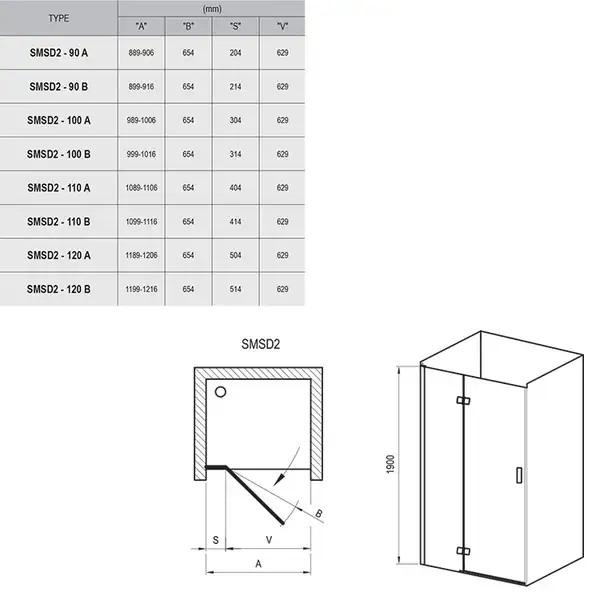 Душевые двери Ravak SmartLine SMSD2-90 (A) P (профиль - хром; стекло - Transparent (прозрачный)) (0SP7AA00Z1) фото 2 Aquada.com.ua Душевые двери Ravak SmartLine SMSD2-90 (A) P (профиль - хром; стекло - Transparent (прозрачный)) (0SP7AA00Z1) фото 2 Aquada.com.ua