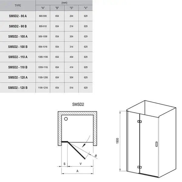 Душевые двери Ravak SmartLine SMSD2-100 (A) P (профиль - хром; стекло - Transparent (прозрачный)) (0SPAAA00Z1) фото 2 Aquada.com.ua Душевые двери Ravak SmartLine SMSD2-100 (A) P (профиль - хром; стекло - Transparent (прозрачный)) (0SPAAA00Z1) фото 2 Aquada.com.ua