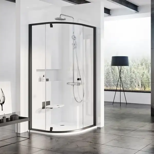 Душевая кабина Ravak Pivot PSKK3 1000 х 1000 х h1900 мм (профиль - чёрный, стекло - прозрачное) (376AA300Z1) фото 1 Aquada.com.ua