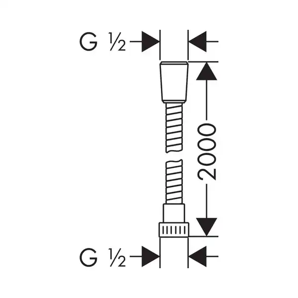 GROHE Hansgrohe Шланг душевой 2.00 м Metaflex``C (28264000) фото 4 Aquada.com.ua