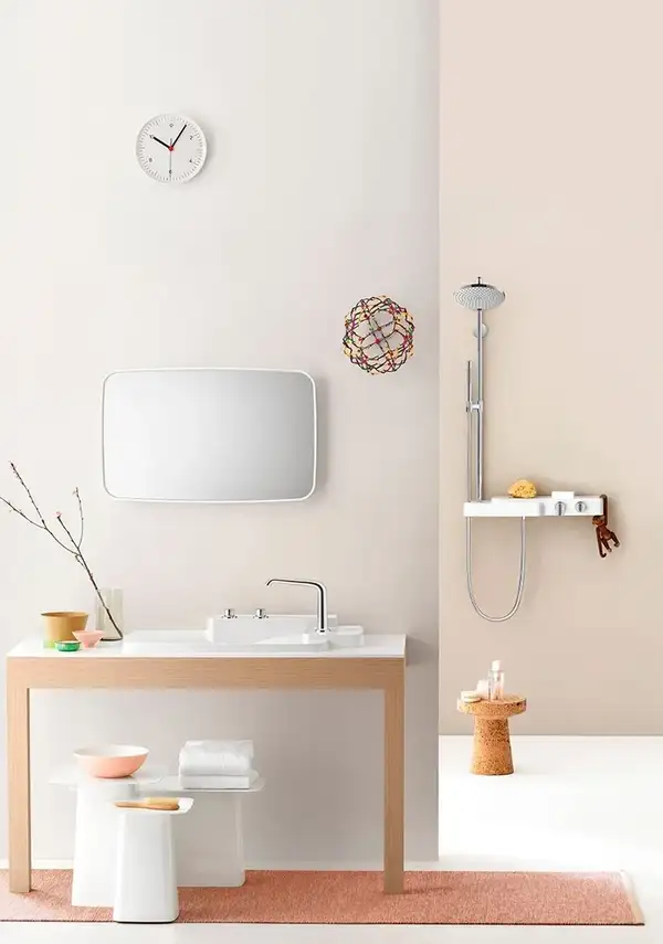 Душевая система с термостатом Axor Bouroullec Showerpipe (цвет - хром/белый) (19670400) фото 3 Aquada.com.ua