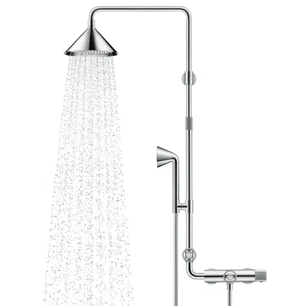 Душевая с термостатом Axor Showers/Front Showerpipe цвет Polished Red Gold (26020000) фото 1 Aquada.com.ua