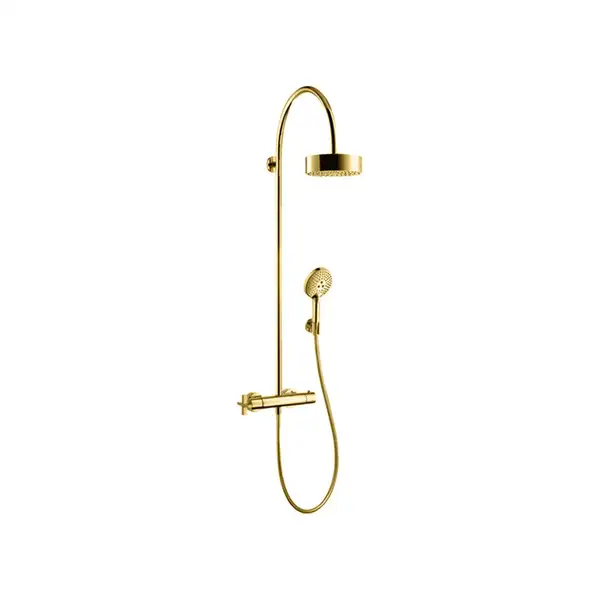 Душевая система с термостатом Axor Citterio Showerpipe (цвет - полированное золото) (39670990) фото 1 Aquada.com.ua