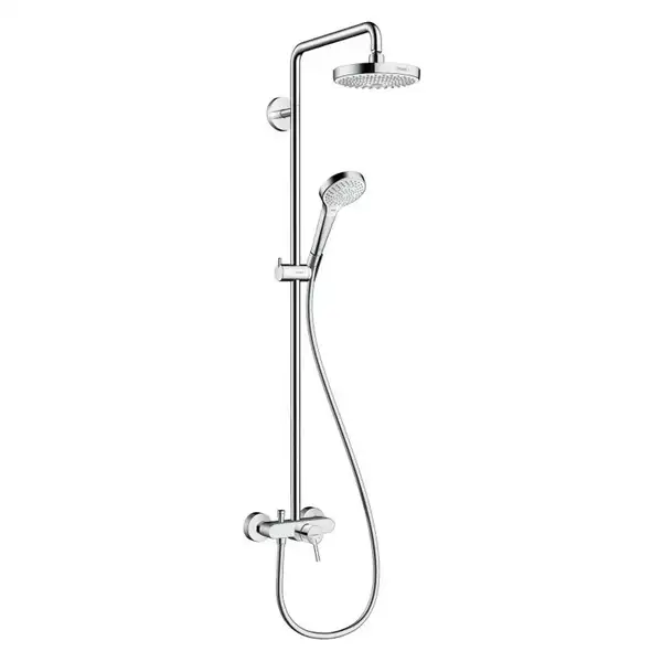 Душевая система Hansgrohe Croma Select S Showerpipe 180 2jet (цвет - хром/белый) (27255400) фото 1 Aquada.com.ua Душевая система Hansgrohe Croma Select S Showerpipe 180 2jet (цвет - хром/белый) (27255400) фото 1 Aquada.com.ua