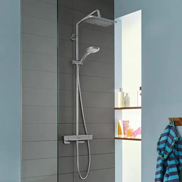 Душевая система с термостатом Hansgrohe Croma E (цвет - хром) (27630000) фото 3 Aquada.com.ua Душевая система с термостатом Hansgrohe Croma E (цвет - хром) (27630000) фото 3 Aquada.com.ua