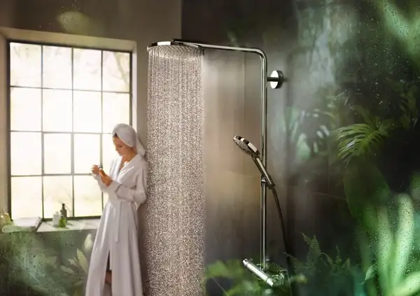 HANSGROHE Душевая система 240 1jet P, Powder Rain, с термостатом, хром Raindance Select S Showerpipe (27633000) фото 6 Aquada.com.ua HANSGROHE Душевая система 240 1jet P, Powder Rain, с термостатом, хром Raindance Select S Showerpipe (27633000) фото 6 Aquada.com.ua