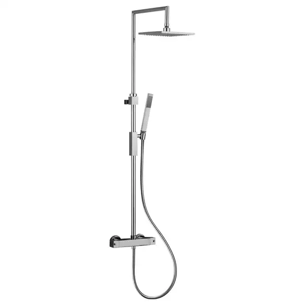 Душевая система с термостатом Paffoni Syncro Top 200 х 200 мм (цвет - хром) (ZCOL655CR) фото 1 Aquada.com.ua