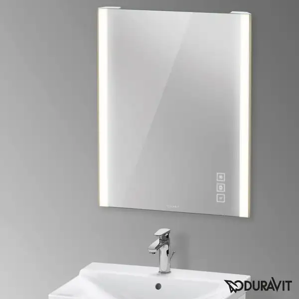 Зеркало с LED подсветкой Duravit XViu 62 х 4 х h80 см, версия "icon" (XV70410B1B1) фото 2 Aquada.com.ua