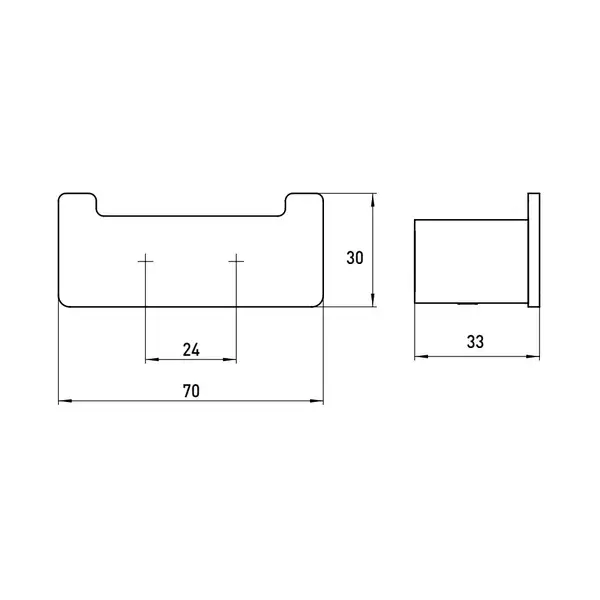 Крючок двойной Emco Loft Black, чёрный матовый (057513302) фото 2 Aquada.com.ua