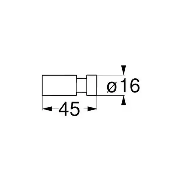 Крючок 45 мм Emco System 2, хром (357500101) фото 2 Aquada.com.ua