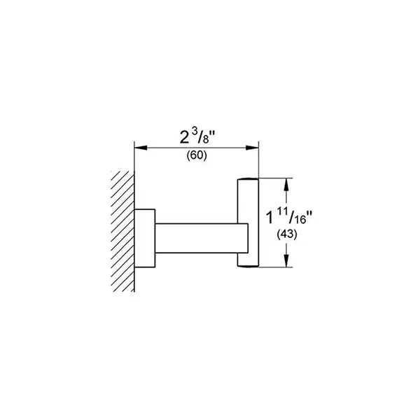 GROHE Гачок для банного халата Essentials Cube  (40511001) фото 3 Aquada.com.ua