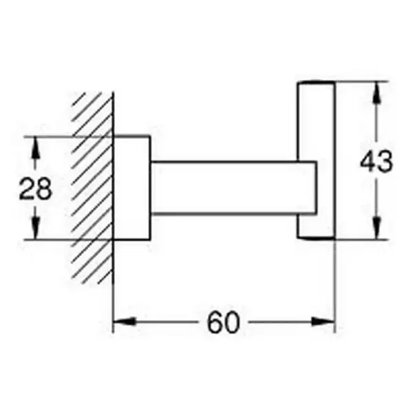 Grohe Essentials Cube New Гачок для халата, хром (40511001)